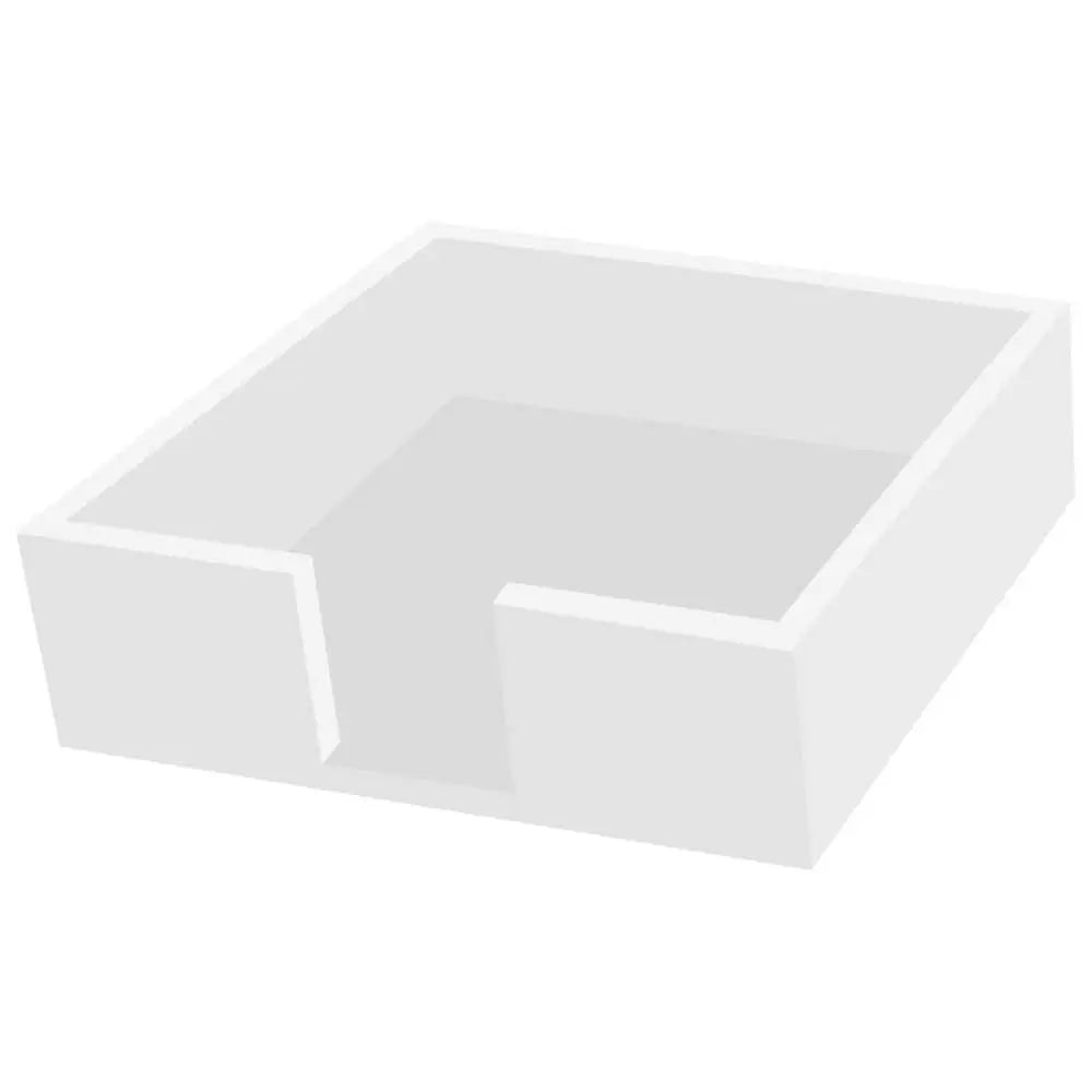 A white wooden lunch napkin caddy made by PPD.