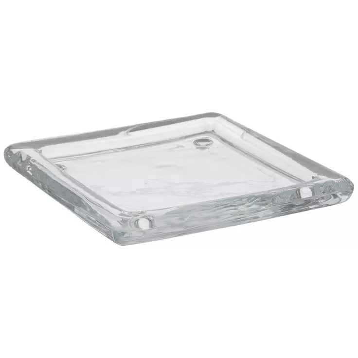 square glass soap dish