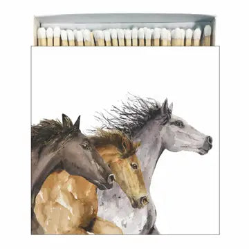 A box of matches with a painting of three horses on the cover, PPD