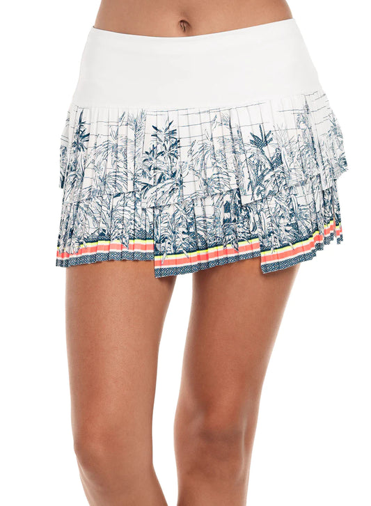 PALMS D'AMOUR PLEATED SKIRT