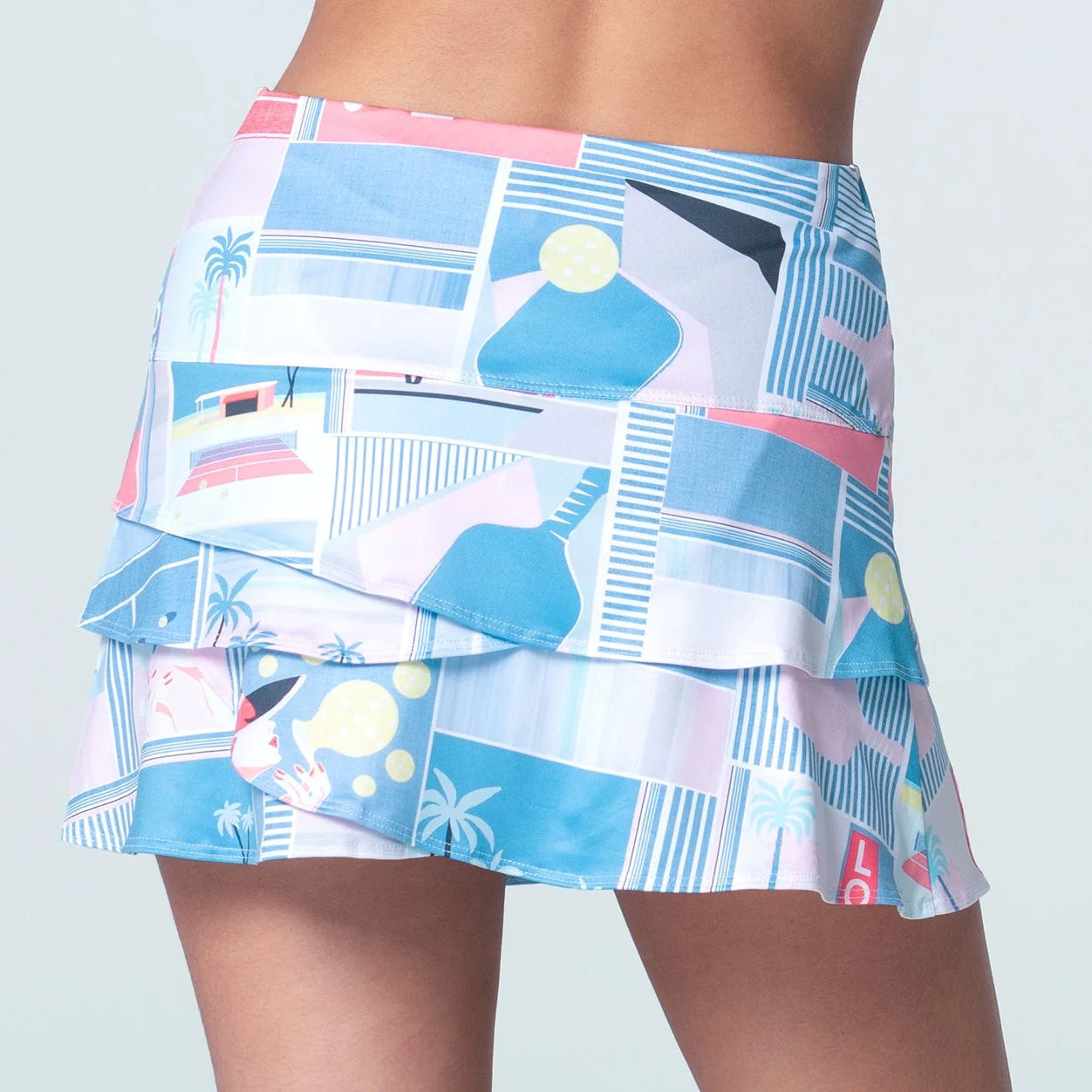 Back view pickleball skirt made by Lucky in Love.