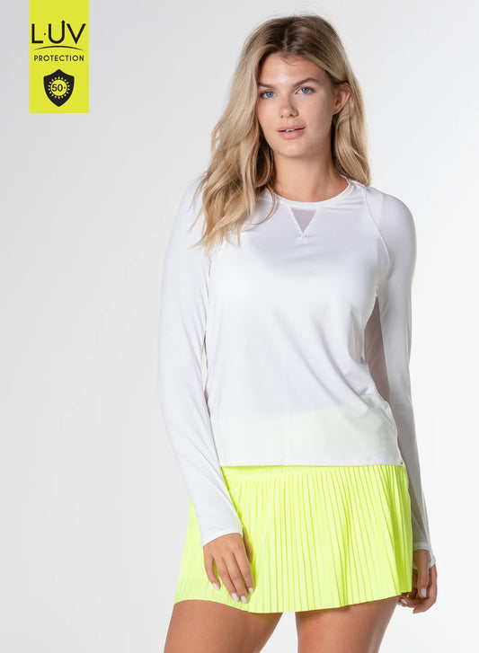 HIGH LOW BREEZY LONG SLEEVE - WHITE