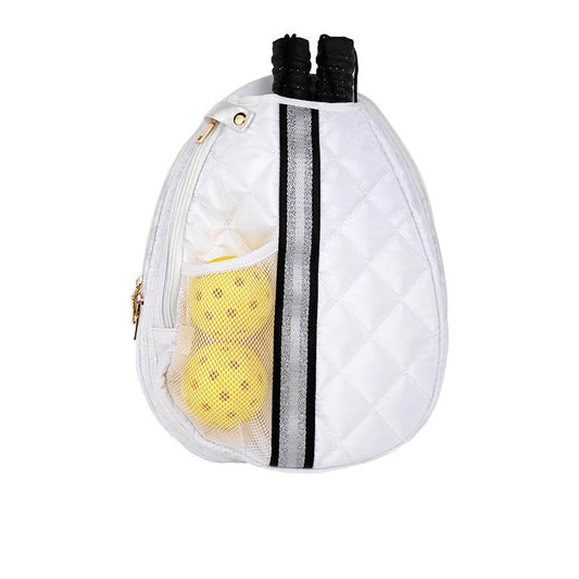 Pickleball Sling Crossbody Bag - White