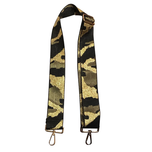 Camoflage Bag Strap-Gold Hardware