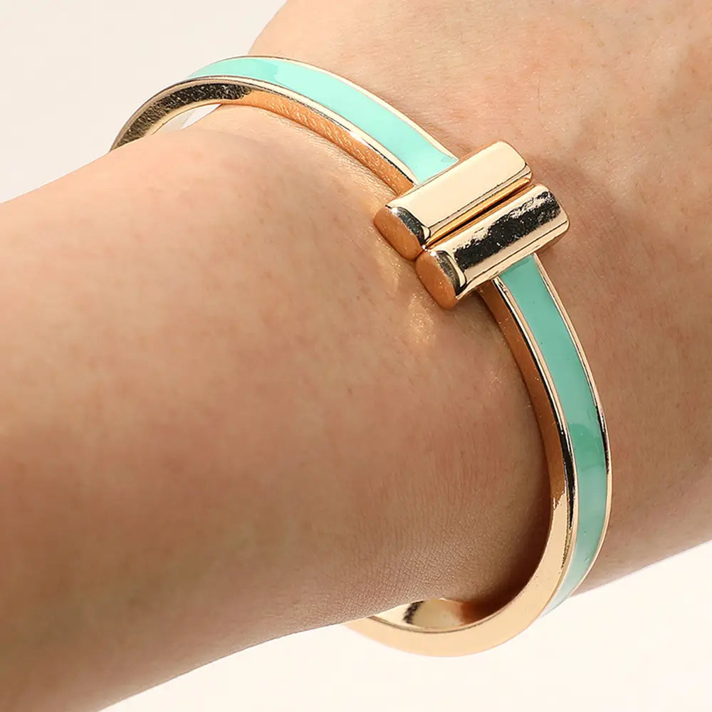 Gold and Green Bracelet