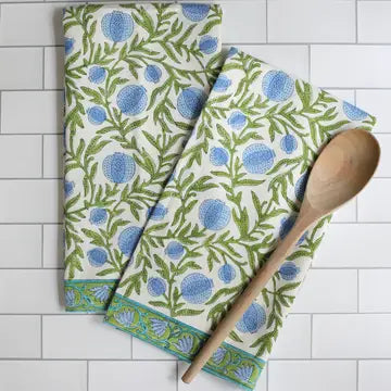 Pacific Rose - Kitchen Towel - Pomegranate Blue