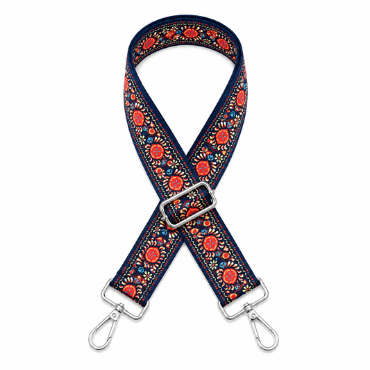 Floral Pattern Bag Strap