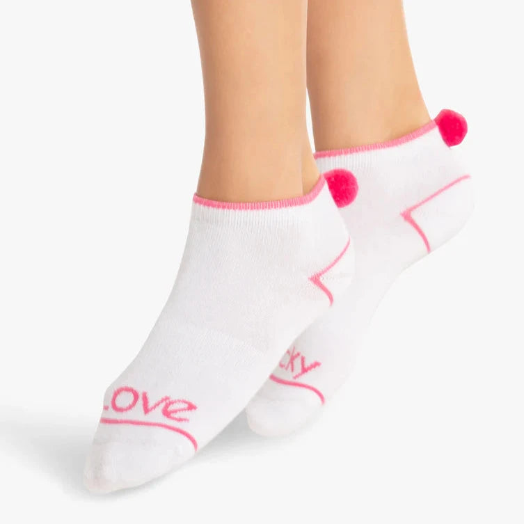 Lucky Pom Low Cut Socks - Pack of 3 (Pink, Yellow, Lt Blue)