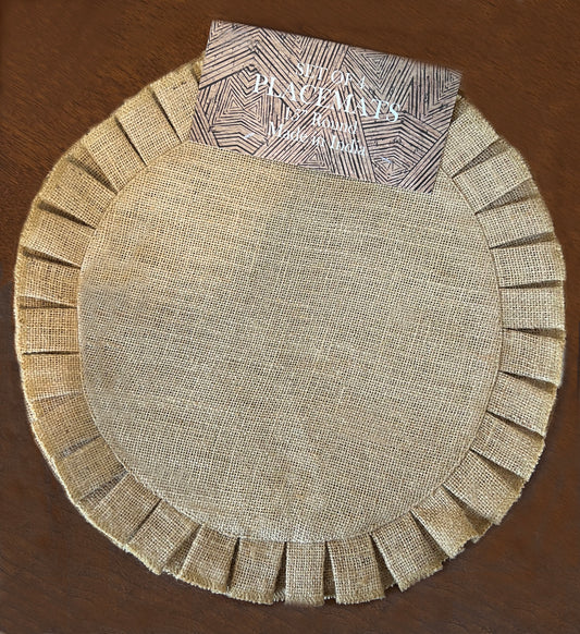 Burlap Round Placemats - Set of 4